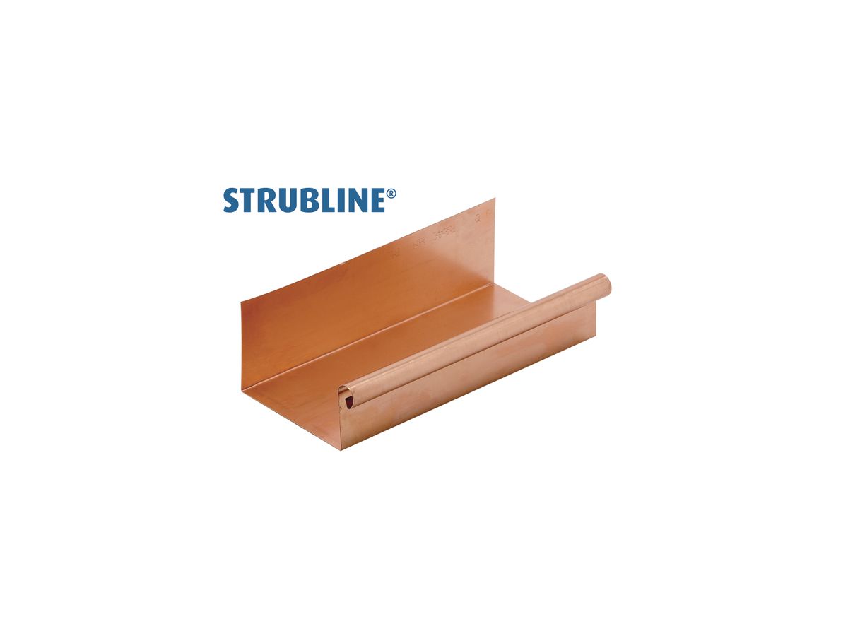 Dachrinnen Zink vorbew eckig 330 mm à 6m - "Strubline"