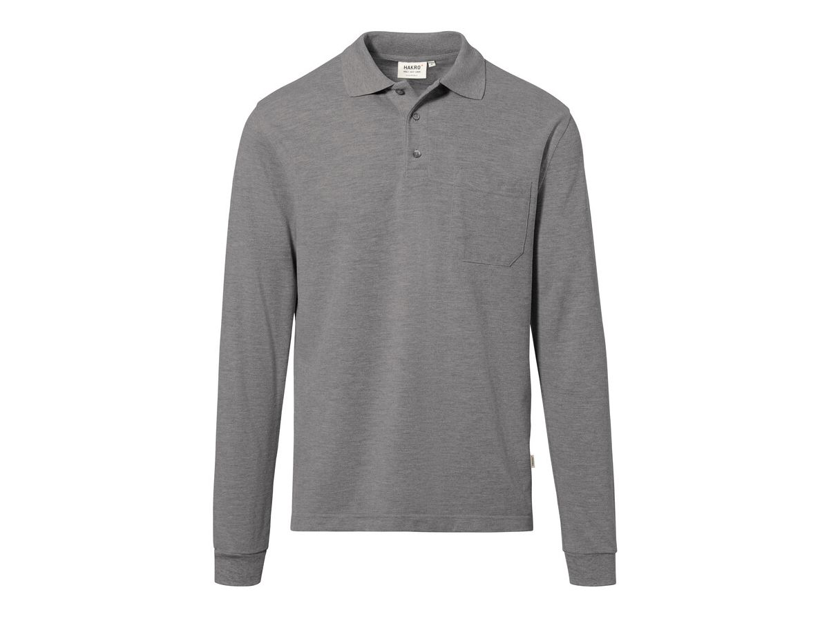 Longsleeve-Pocket-Poloshirt Top - 100% Baumwolle, 200 g/m²