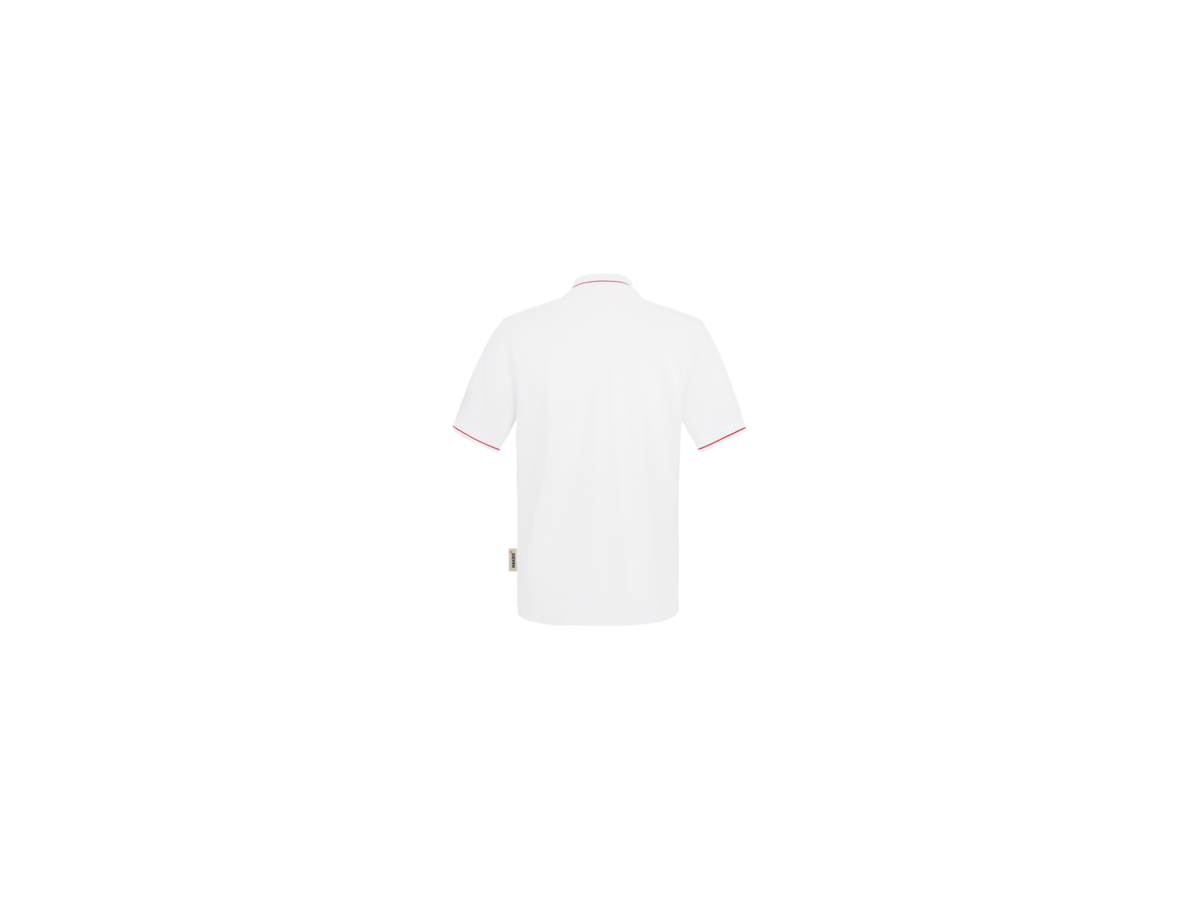 Poloshirt Casual Gr. XL, weiss/rot - 100% Baumwolle