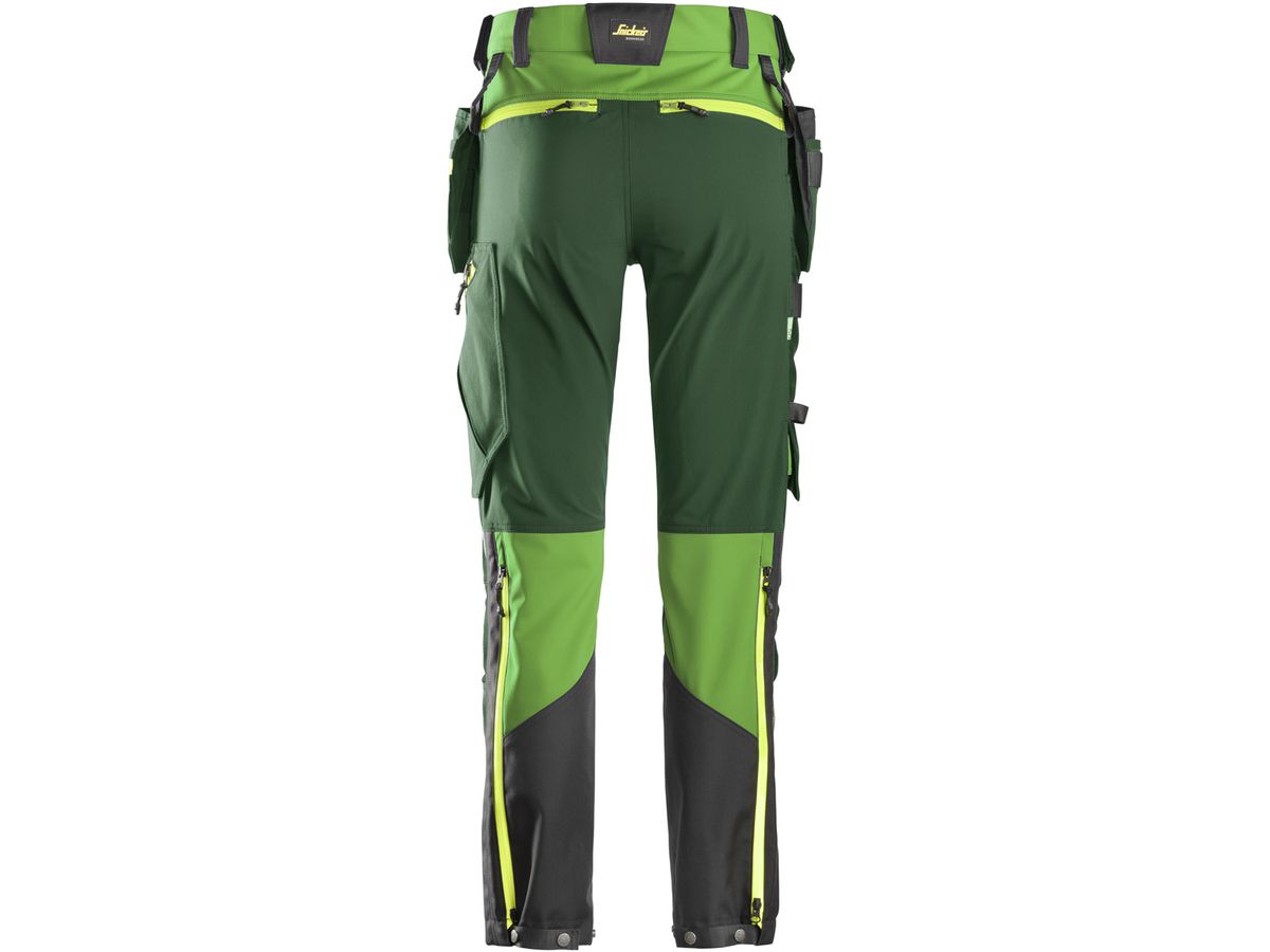 FlexiWork SoftShell Stretch Hose Gr. 148 - apfelgrün/waldgrün (Langgrösse +6 cm)