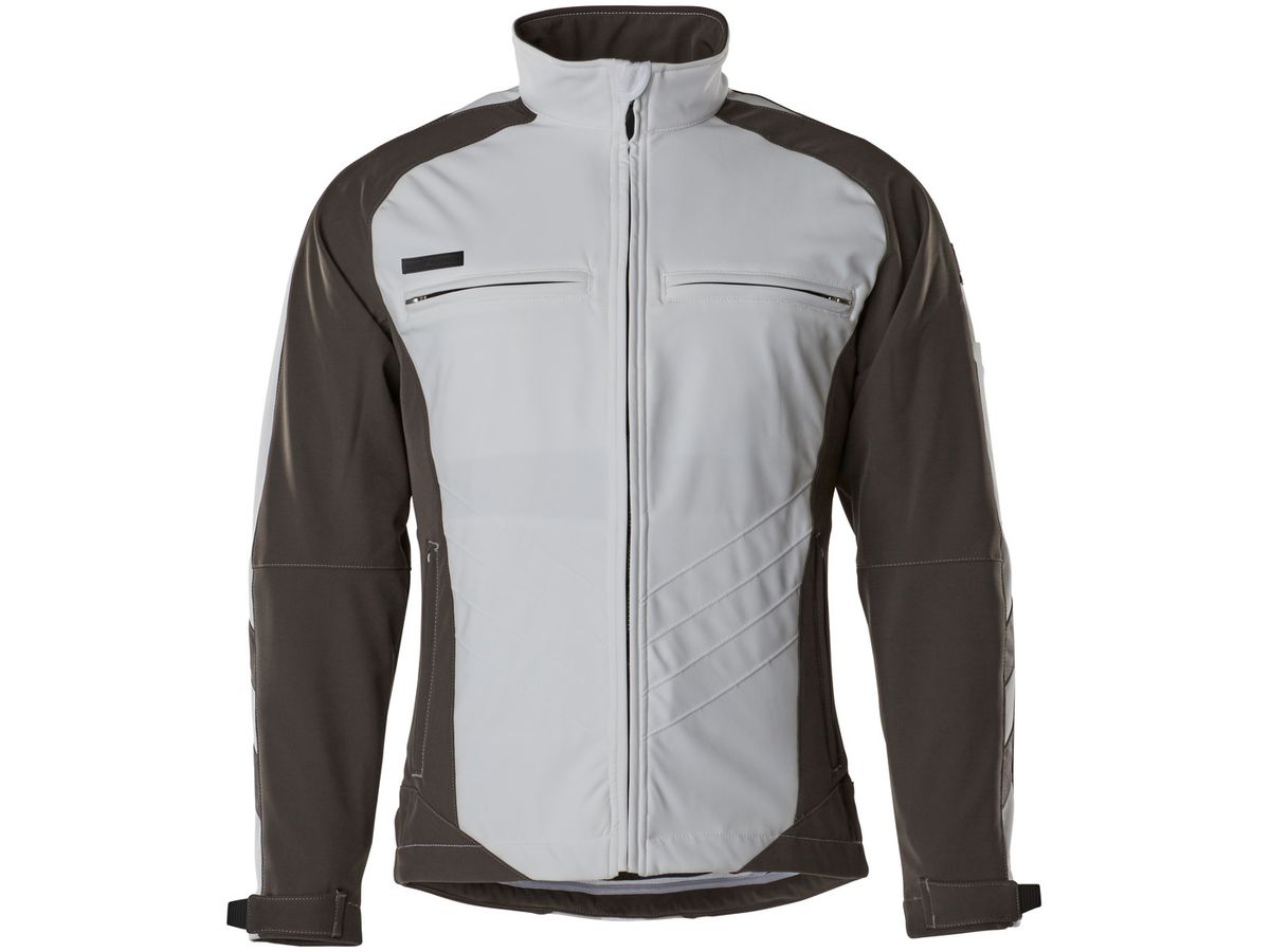 Dresden Soft Shell Jacke m. Stretch Gr.S - 100% Polyester Farbe weiss-dunk. anthraz
