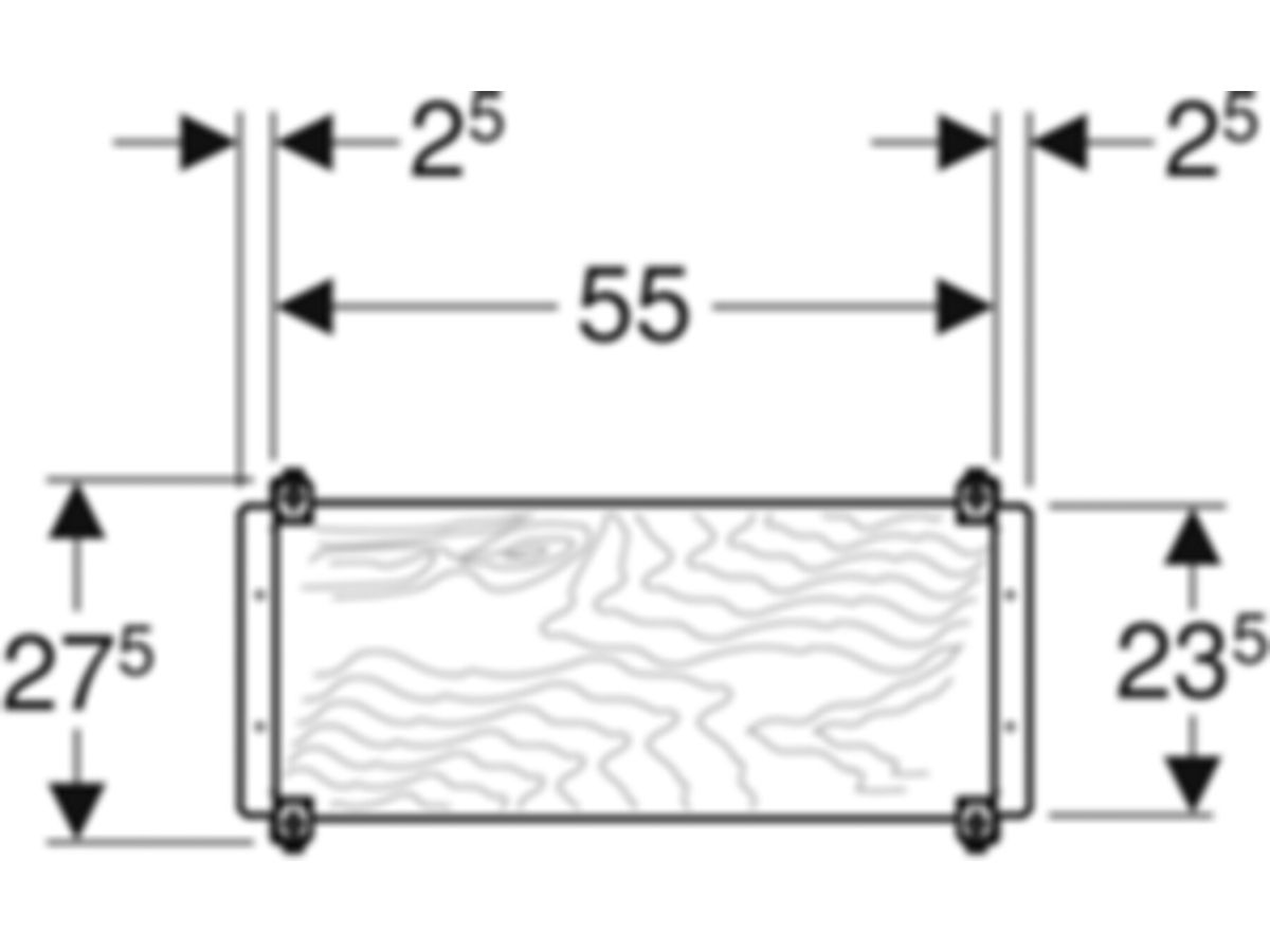 Geberit Duofix-Armaturenplatte - Universal