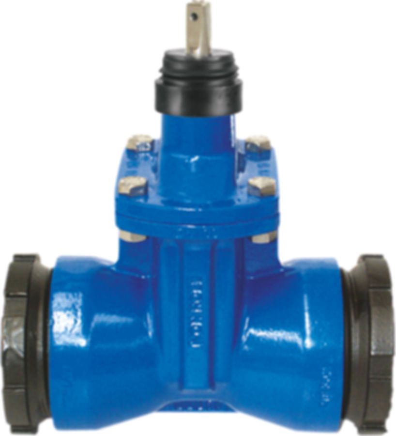 Schieber mit Schraubmuffen, blau - Fig. 5417