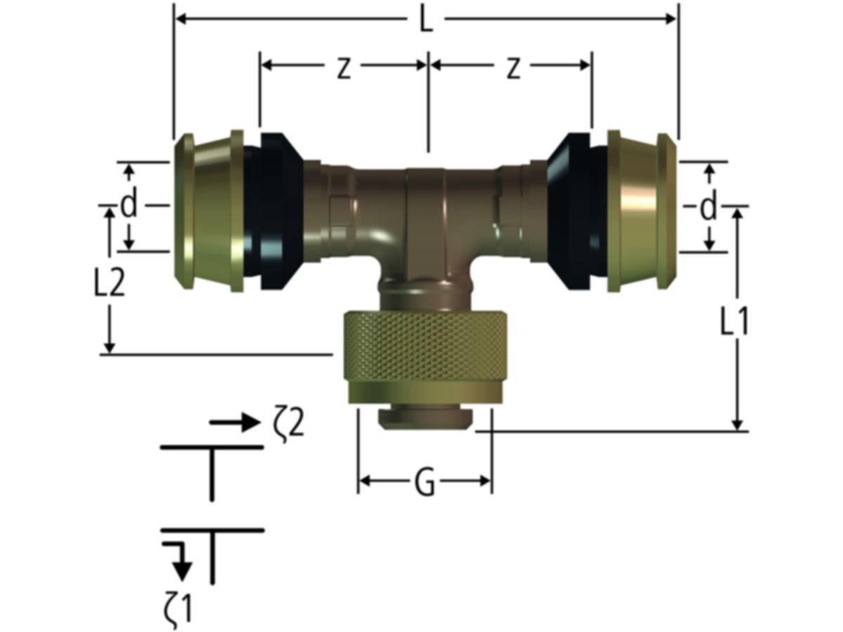 Optiflex-Flowpress-T-Stück