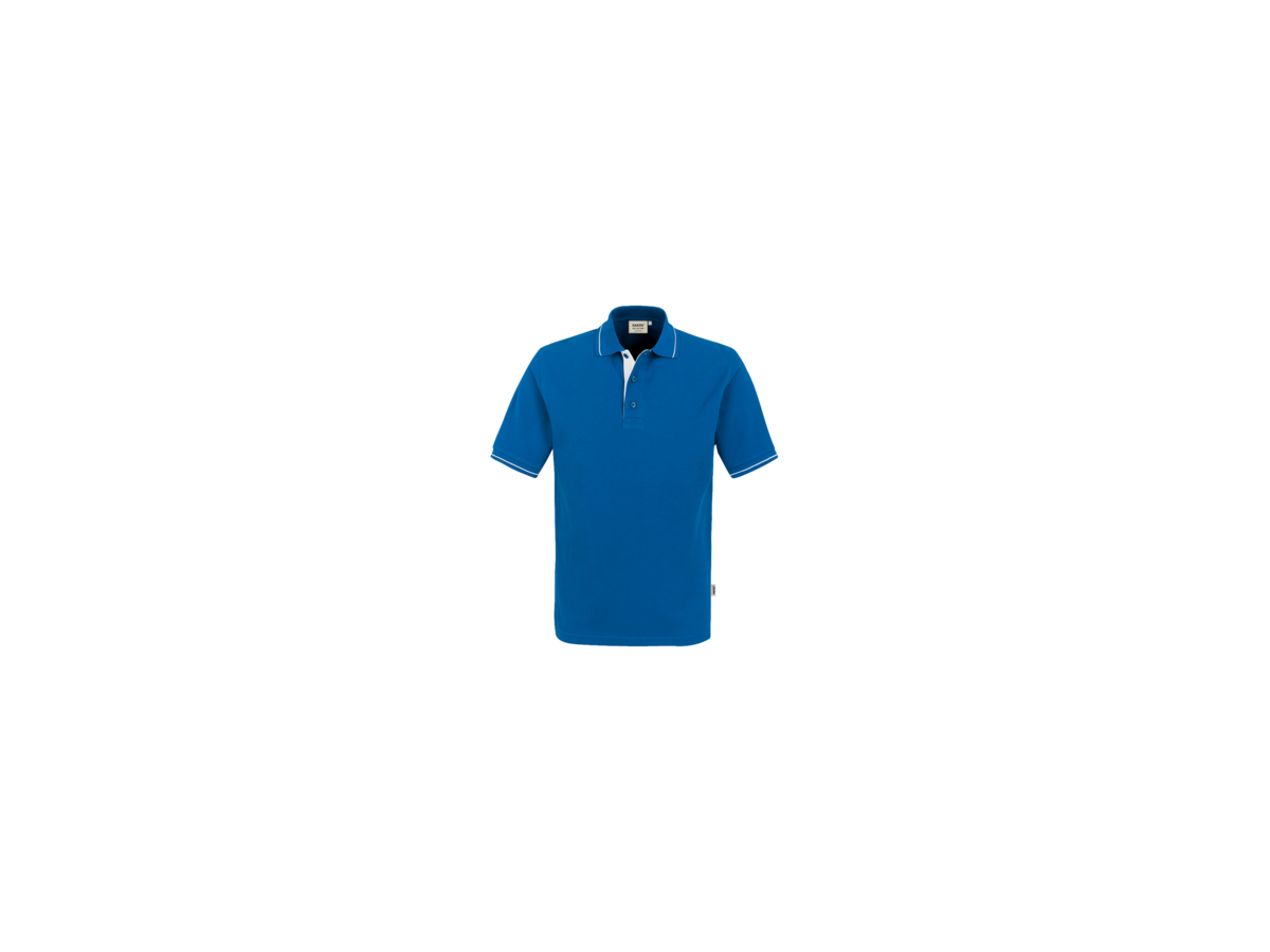 Poloshirt Casual Gr. L, royalblau/weiss - 100% Baumwolle, 200 g/m²