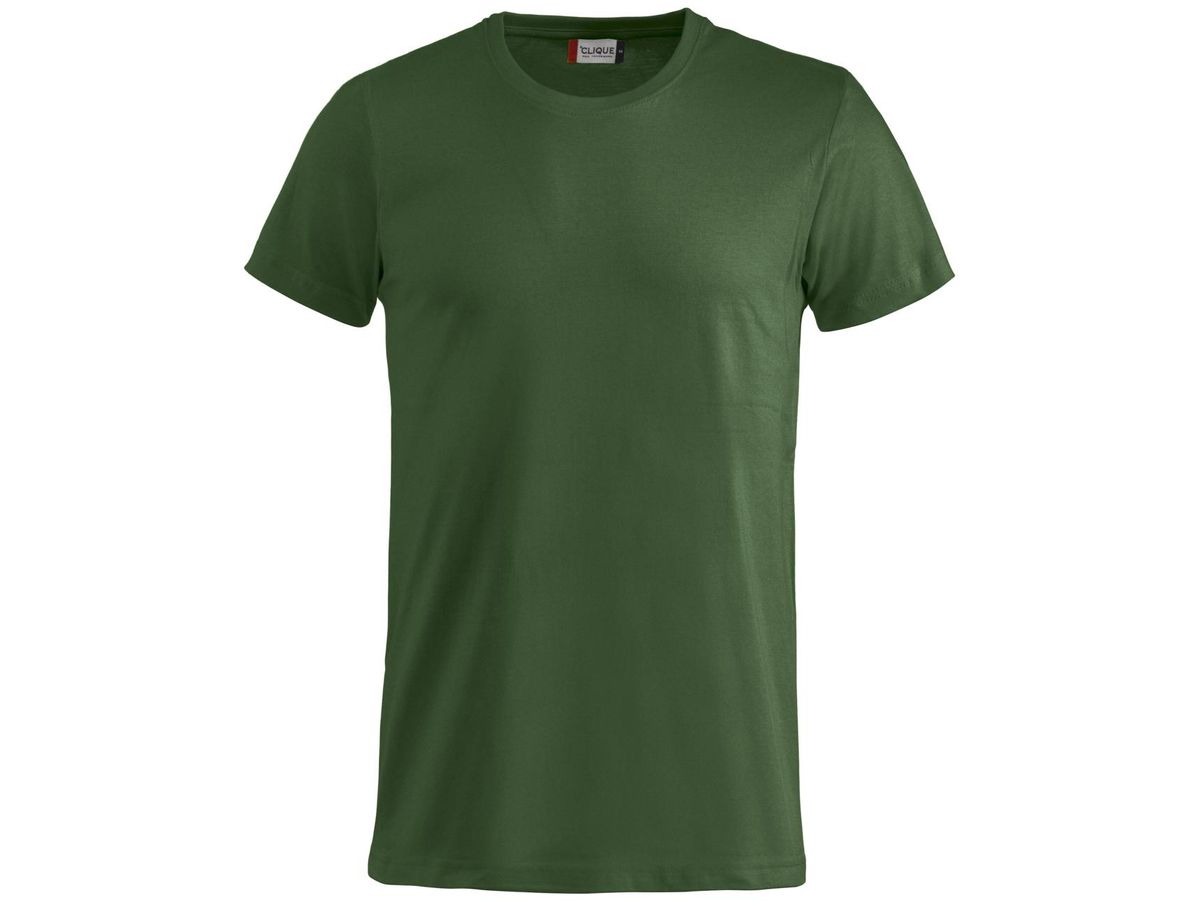 CLIQUE BASIC-T T-Shirt Grösse L - flaschengrün, 100% Baumwolle 145g/m²