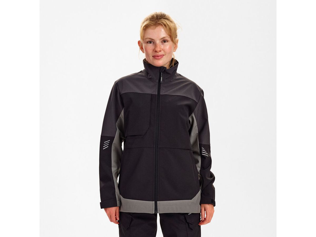 ENTIRE Damen Softshelljacke Gr. S - Schwarz/Anthrazit Grau