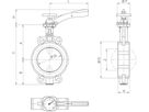 Ebro Absperrklappe DN 100 - Z011-A-therm, mit Rasterhebel