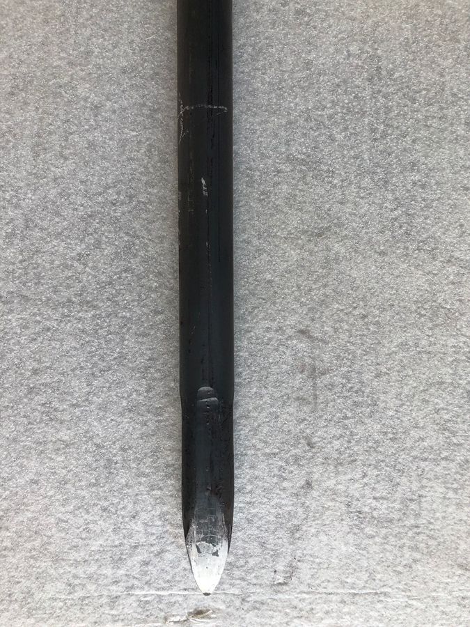 Absteckeisen aus Rundstahl 20x1000 mm - Handgeschmiedete Spitze (4-kant)