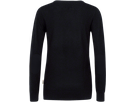 Damen-V-Pullover Merino Wool S schwarz - 100% Merinowolle