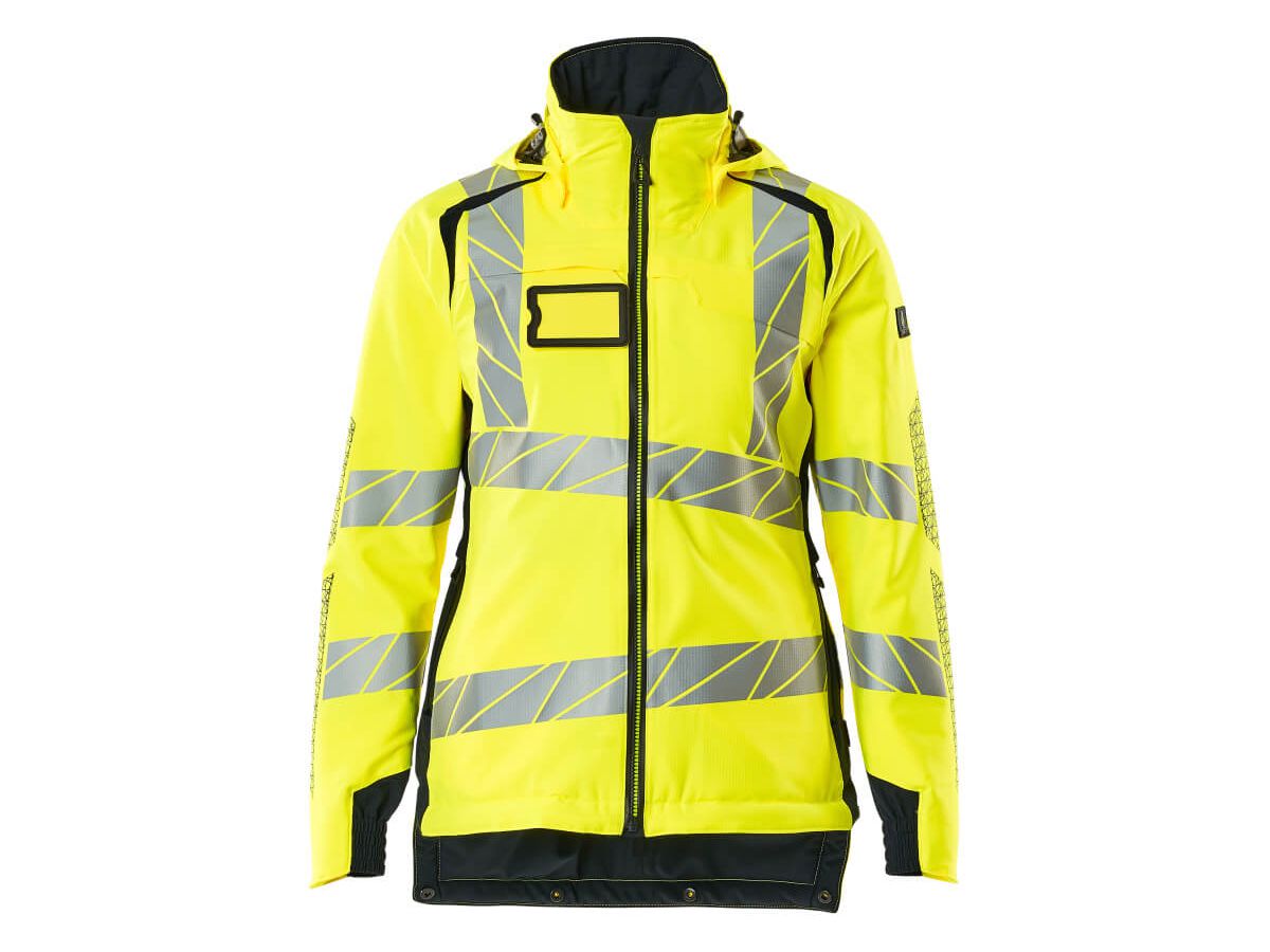 Winterjacke Damen-Passform, Gr. 2XL - hi-vis gelb/schwarzblau, 100% PES