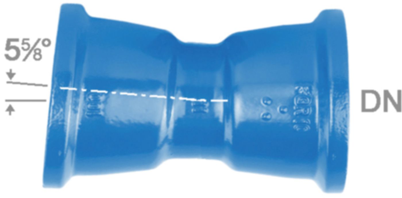 Hochdruckguss Bogen 2° 2 Steckmuffen - Fig. 2826A