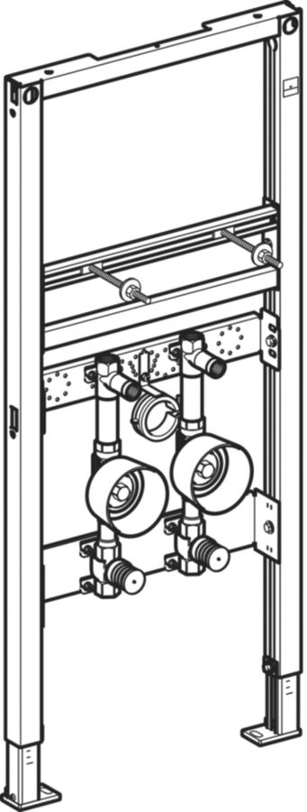 Geberit Duofix Element für Wascht. 112 - Standarmatur, mit zwei Wasserzählerstr.