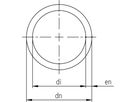 HDPE-Druckrohr PE100 S-8/PN10 - blau-gestreift für Wasser Stg. à 10 m.