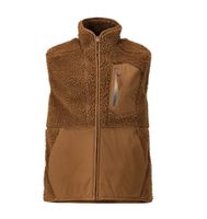 Faserpelz Weste mit Reissverschl. Gr.2XL - Nussbraun, 80% Recyc.Poly./20% Poly.