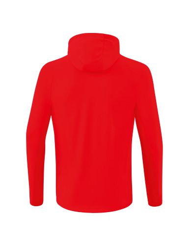 Liga Star Trainingjacke mit Kapuze - Farbe: rot/weiss, 100 % Polyester