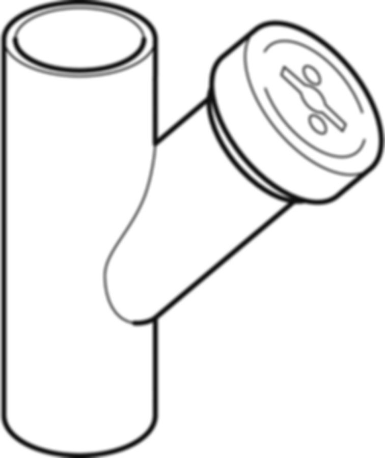 Geberit PE Putzstück 45° - Verschlusskappe PP