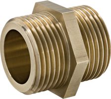 Doppelnippel flachdichtend - Messing