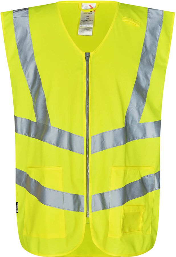 Safety Verkehrsweste mit Reflexstreifen - inkl. Taschen und Reissverschluss