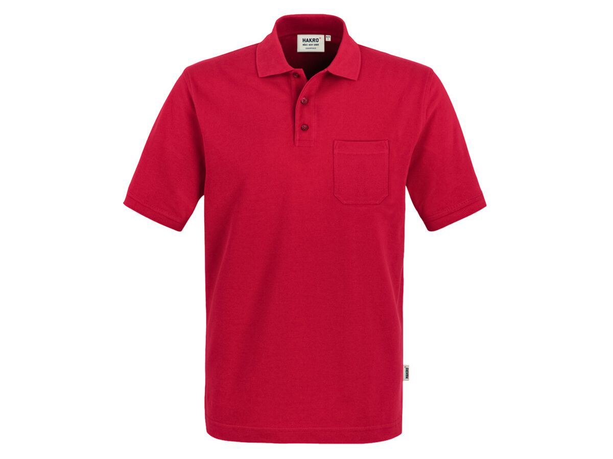 Pocket-Poloshirt Top Einlaufvorbehand. - 100 % Baumwolle, 200 g /m² Gr. XS-