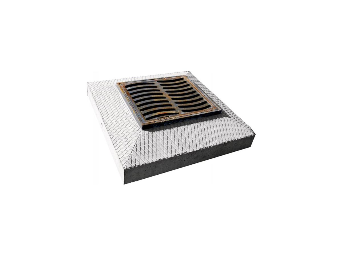 Schachtrahmen Typ P3, Kl. C250, gewölbt - zentr., m/Belaganschluss, 85x85x20 cm