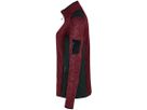 Damen Strickfleecejacke Churchill - Gr. XS, weinrot meliert
