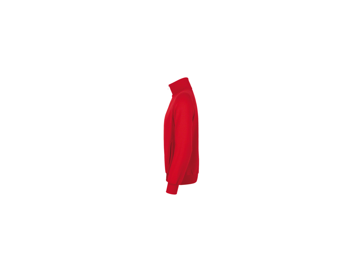 Sweatjacke College Gr. L, rot - 70% Baumwolle, 30% Polyester, 300 g/m²