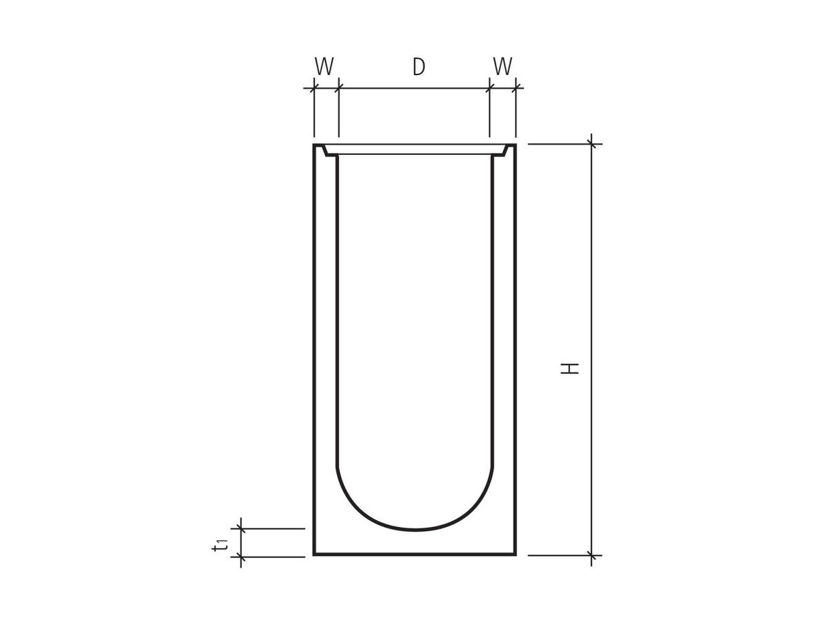 Strassensammler o/Aussparung 70/150 cm