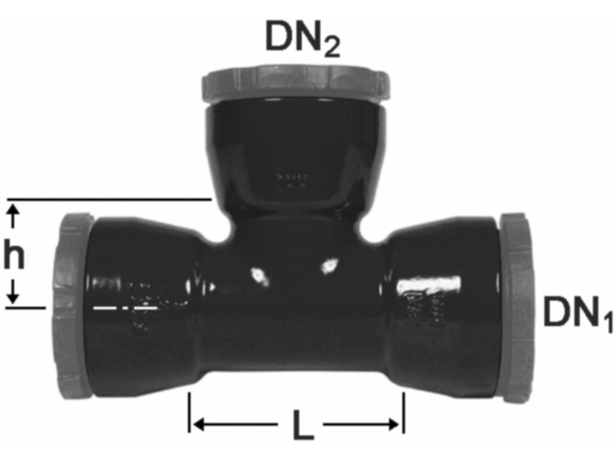 Schraubmuffen-T mit 3 Muffen - Fig. 2356