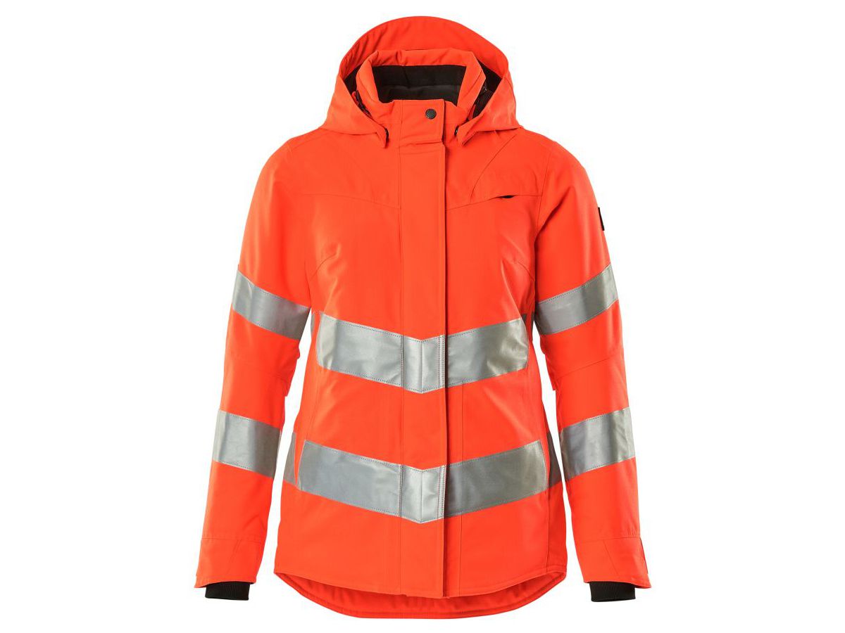 Winterjacke Damen-Passform, Gr. XS - hi-vis rot, wasserdicht Kl. 3