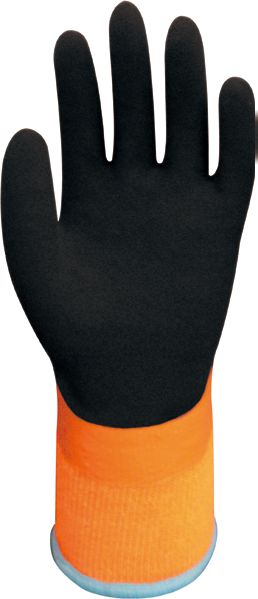 Wonder Grip Thermo Plus Handschuh - braun/orange, wasserdicht, 23 cm lang