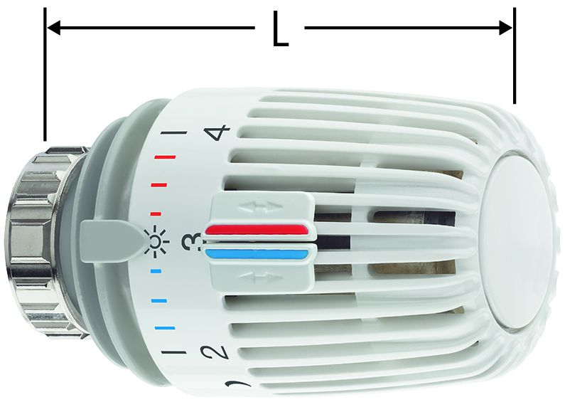 Optipress-Therm-Thermostatkopf Typ K - weiss RAL 9016