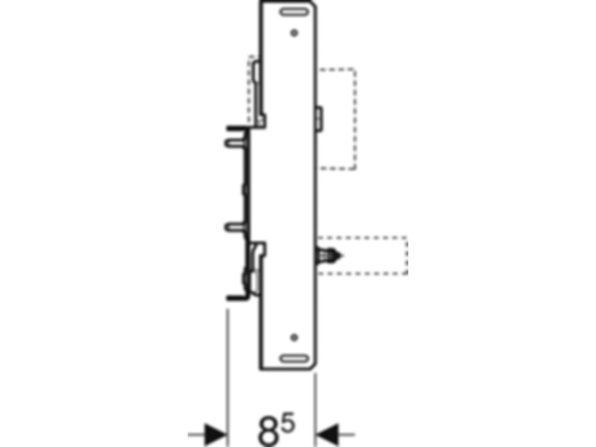 Geberit Duofix Traverse mit zwei Wasserz - JRG LegioStopr, mit Unterputzabsperrv.