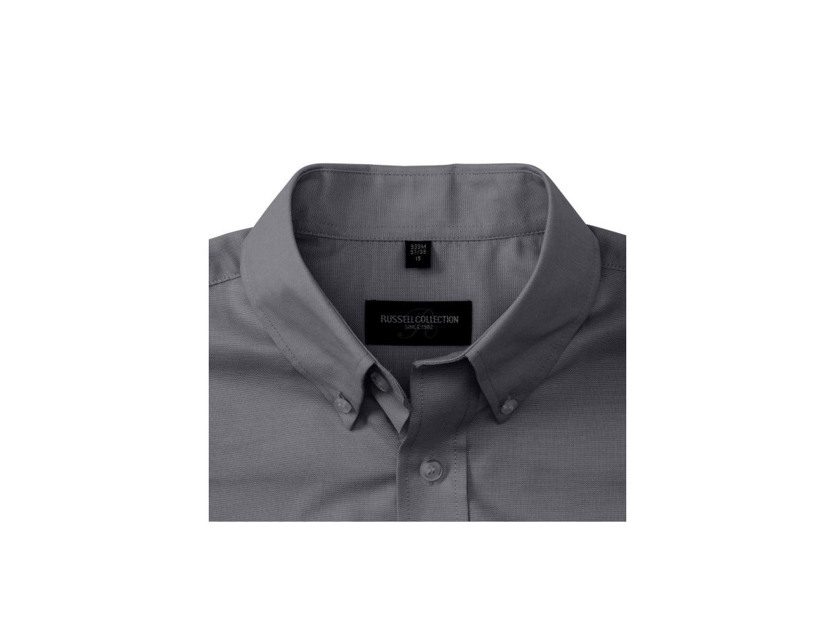 Oxford Shirt / Herrenhemd  Gr. S - silver, 70% CO / 30% PES, 135 g/m2