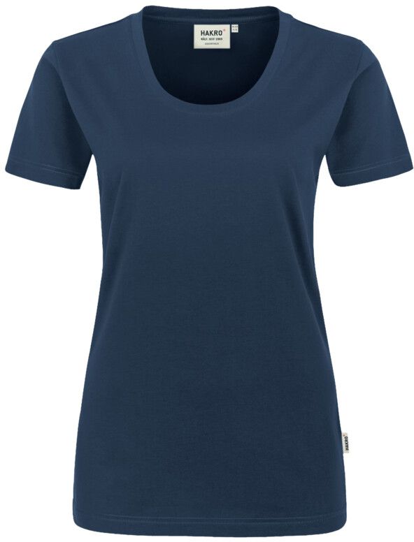Klassisches T-Shirt mit femininem Rund- - hals-Ausschnitt. 100 % Baumw. Gr. XS-3XL
