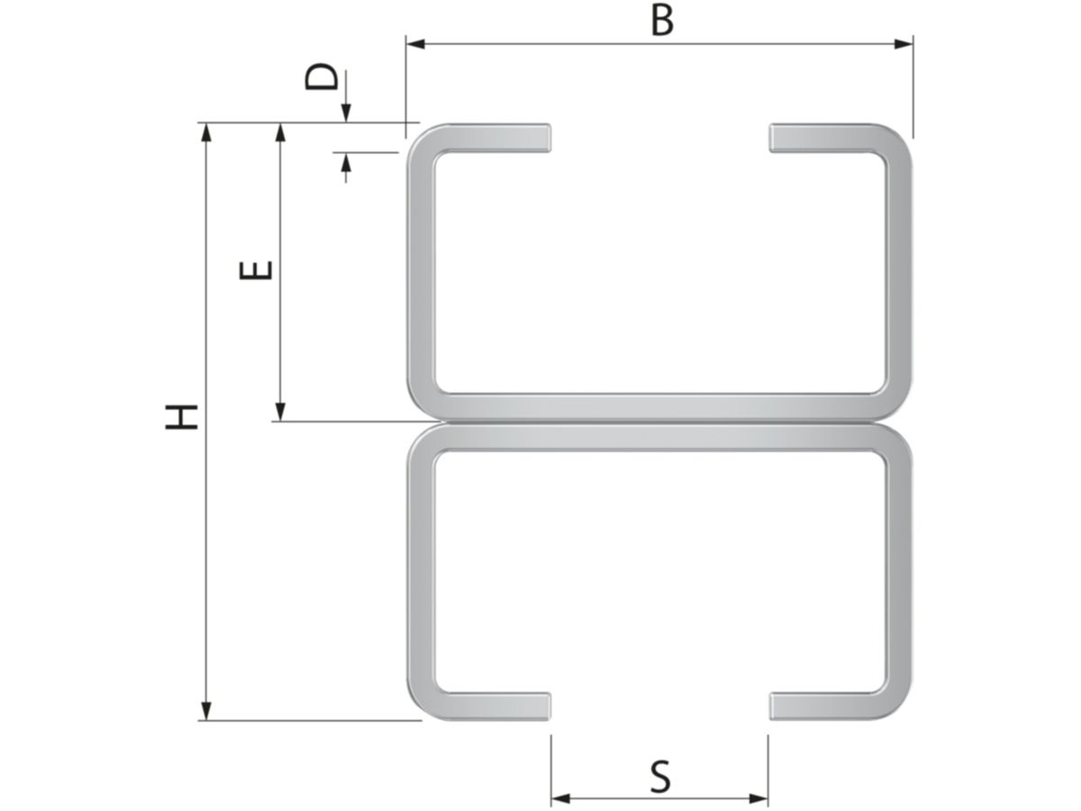 Montageschiene FLAMCO R0 HxB 18x28 mm - à 2 m, verzinkt