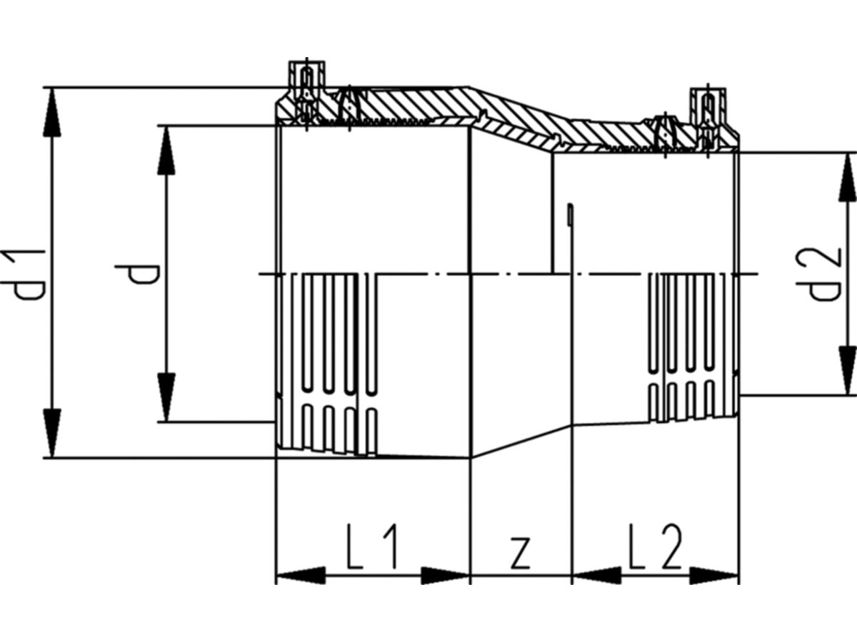 HDPE-Reduktion ELGEF  32/25 mm