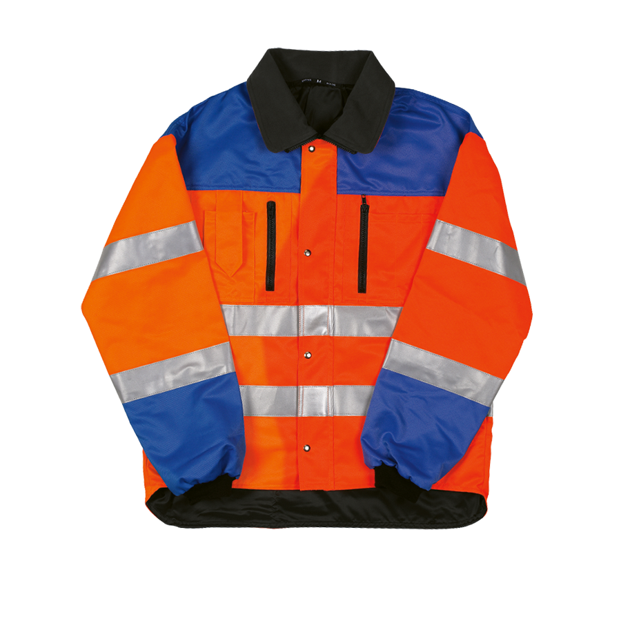 Warnschutz-Jacke leuchtorange/blau - PROFIWORK FEFLEX EN20471, Gr. M