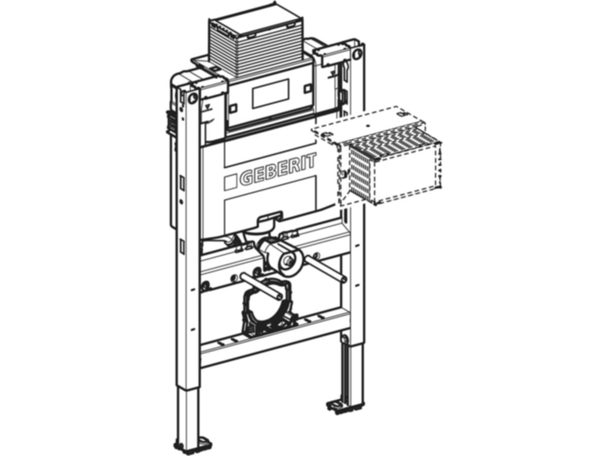 Geberit Duofix-Wand-WC-Element Omega - Typ 82, Betätigung von oben/vorne