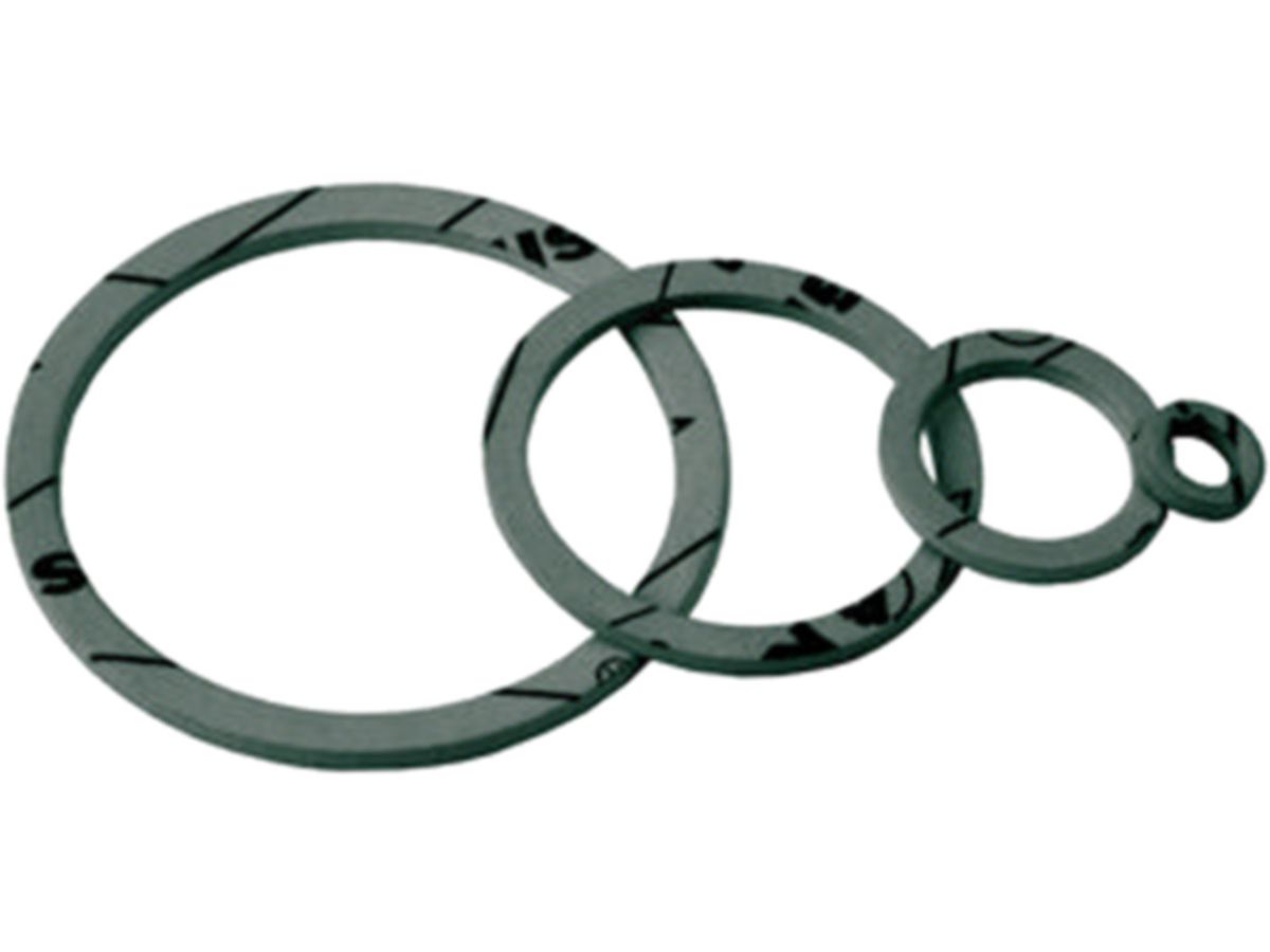 Raccord-Dichtungen 1/2" 18.5x10.5mm - aus Klingersil grün/schwarz Dicke 2mm