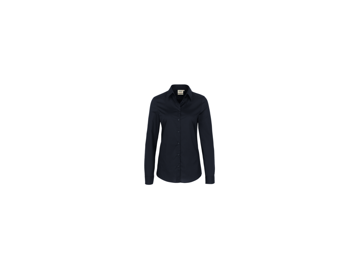 Bluse 1/1-Arm Perf. Gr. 3XL, schwarz - 50% Baumwolle, 50% Polyester