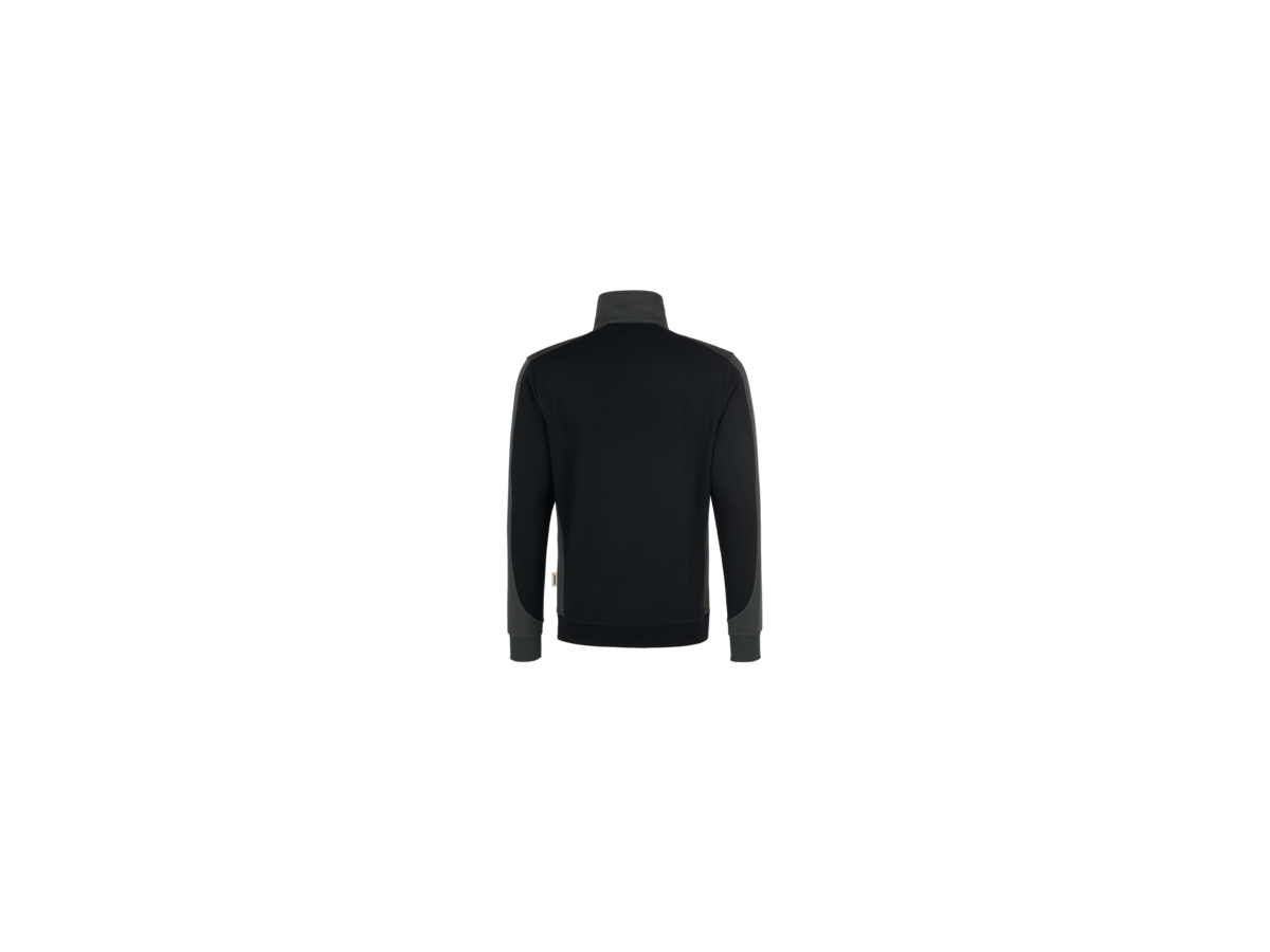 Zip-Sweatsh. Co. Perf. L schwarz/anth. - 50% Baumwolle, 50% Polyester, 300 g/m²