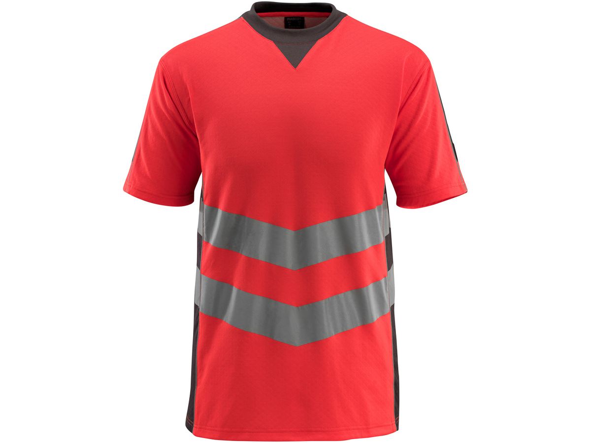 Sandwell T-Shirt rot/dunk.anthraz Gr.2XL - Fluoreszierend 100% Polyester, 170 g/m²