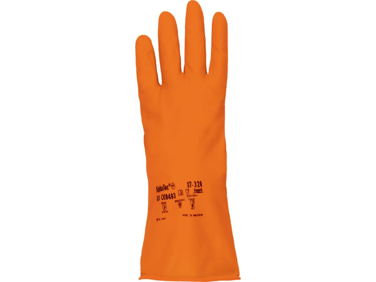 Schutzhandschuhe ANSELL ALPHATEC 87-320 - orange Männergrösse Gr. XL