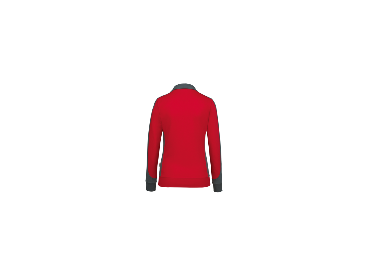 Damen-Sw.jacke Contr. Perf. XS rot/anth. - 50% Baumwolle, 50% Polyester, 300 g/m²