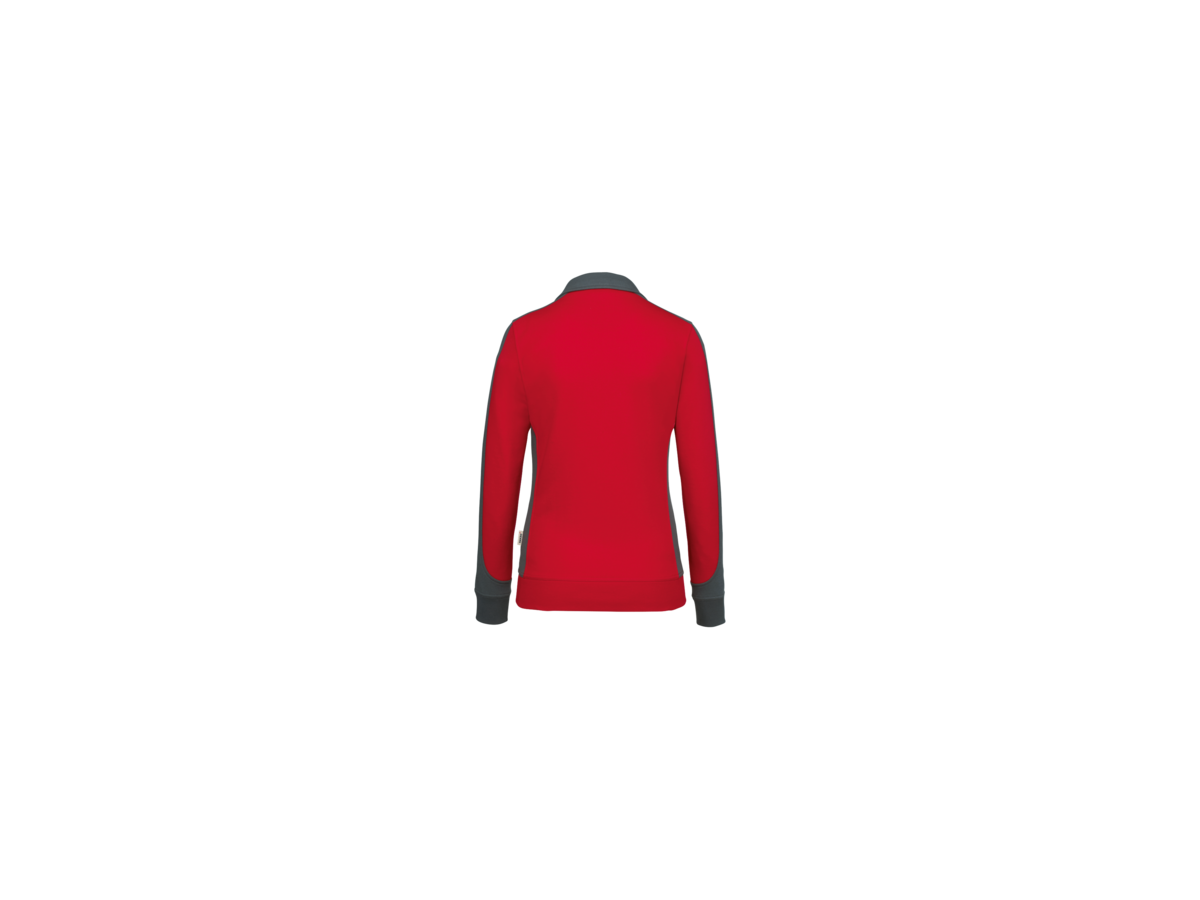 Damen-Sw.jacke Co. Perf. 2XL rot/anth. - 50% Baumwolle, 50% Polyester, 300 g/m²