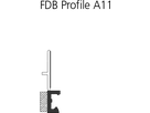 Riwega FDB Profil Typ A11 9 mm - Länge: 240 cm, ohne Netz