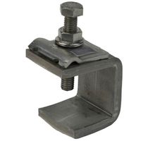 Anschlussklemme für Stahlträger - und Liftschienen aus Inox A4