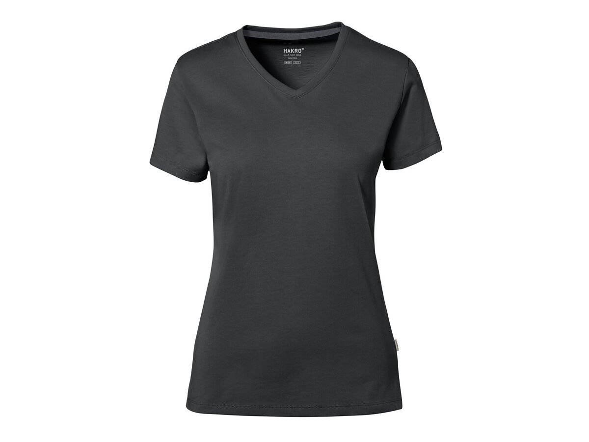 Cotton Tec Damen V-Shirt, Gr. M - anthrazit