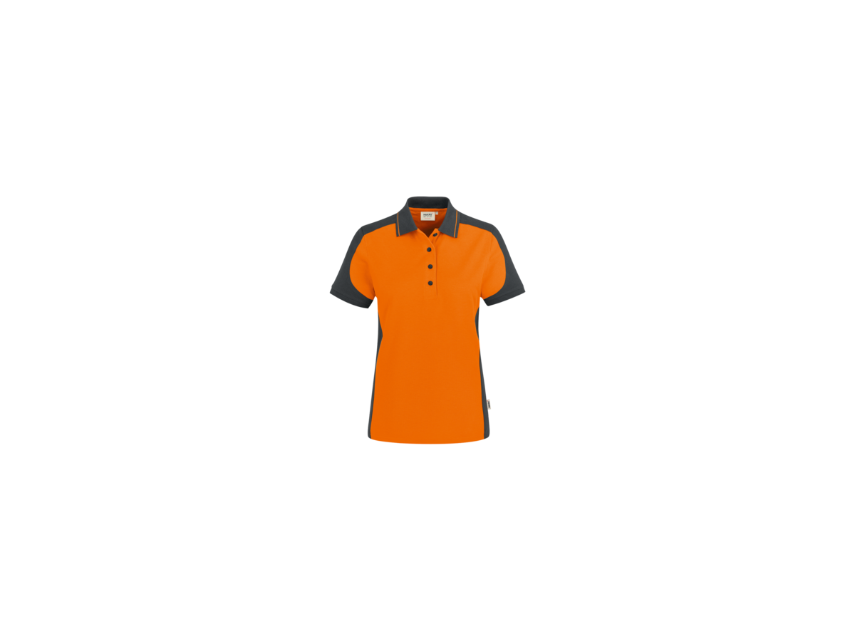 Damen-Polosh. Co. Perf. 5XL orange/anth. - 50% Baumwolle, 50% Polyester, 200 g/m²